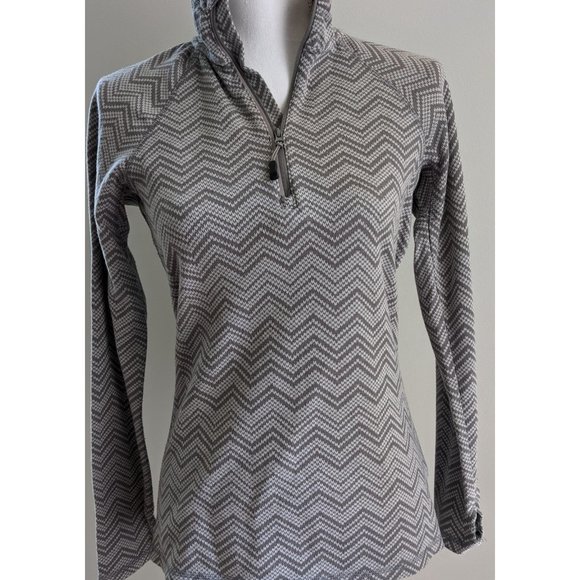 Eddie Bauer Half Zip Pullover Mock Neck Sweater Gray Athletic Medium - Picture 4 of 10